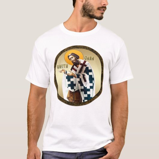 Saint Sava, Serbia, Serbian Orthodox, srb 2 T-shirt (Voorkant)