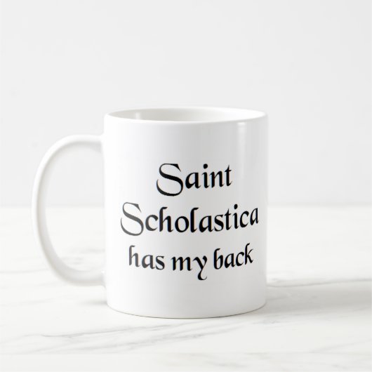 saint scholastica koffie - mok (Links)