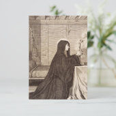 Saint Scholastica Patroness van school Bedankkaart (Staand voorkant)