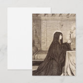 Saint Scholastica Patroness van school Bedankkaart (Voorkant / Achterkant)