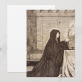 Saint Scholastica Patroness van school Bedankkaart (Voorkant / Achterkant)