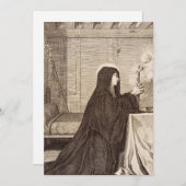 Saint Scholastica Patroness van school Feestdagenkaart (Voorkant / Achterkant)