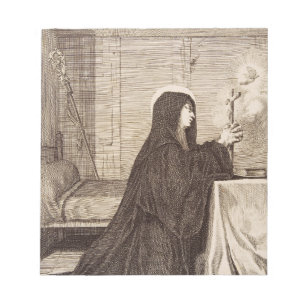 Saint Scholastica Patroness van school Notitieblok