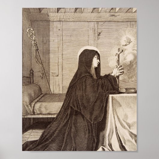 Saint Scholastica Patroness van school Poster (Voorkant)