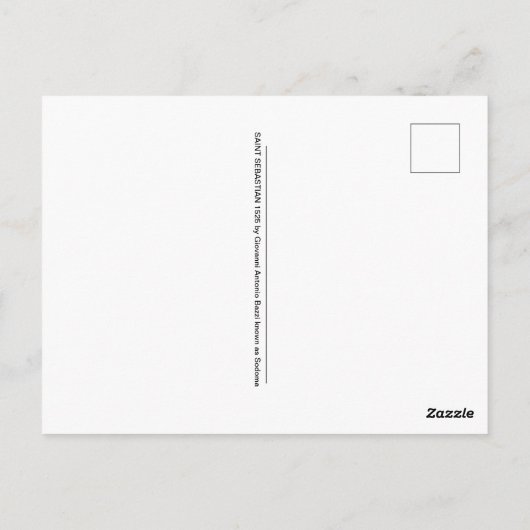 SAINT SEBASTIAN  BRIEFKAART (Achterkant)