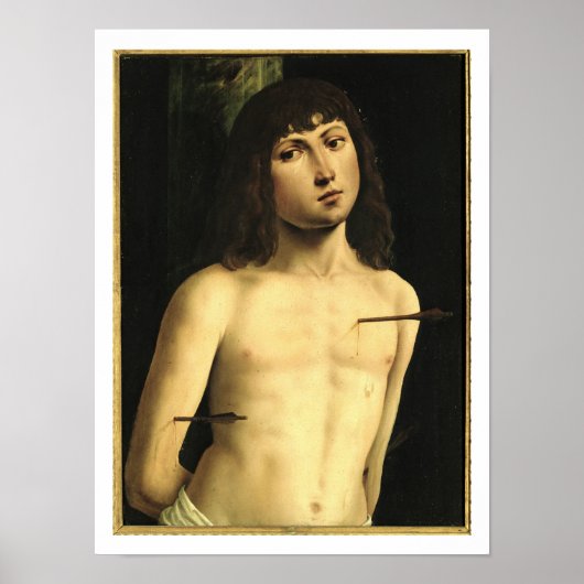 Saint Sebastian, c.1490s (tempera op panel) Poster (Voorkant)