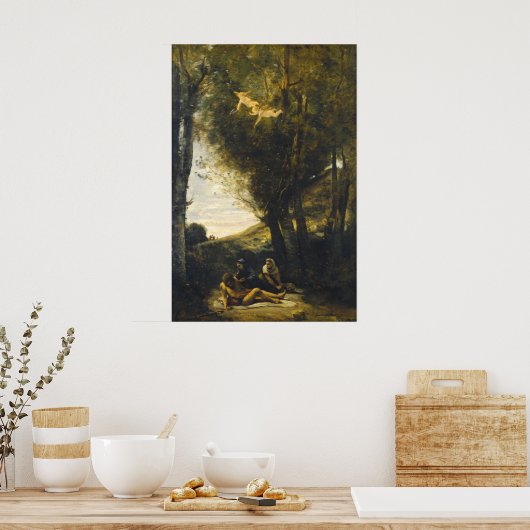 Saint Sebastian - Jean-Baptiste - Corot Fine Art Poster (Keuken)