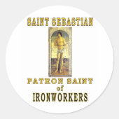SAINT SEBASTIAN RONDE STICKER (Voorkant)
