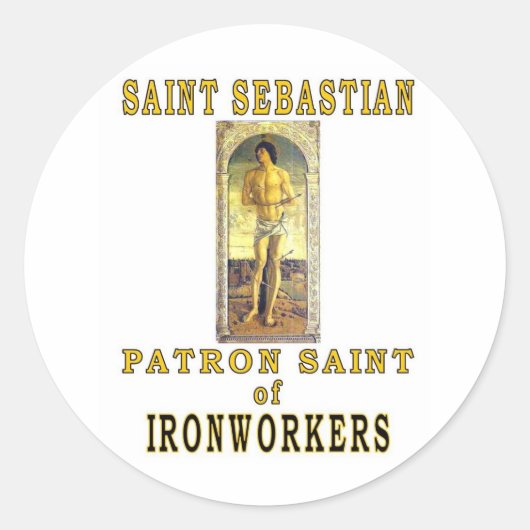 SAINT SEBASTIAN RONDE STICKER (Voorkant)