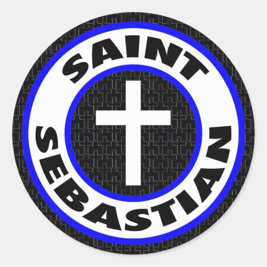 Saint Sebastian Ronde Sticker (Voorkant)
