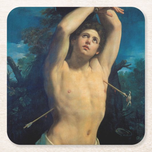 Saint Sebastian (St. Sebastian), Guido Reni Kartonnen Onderzetters (Voorkant)