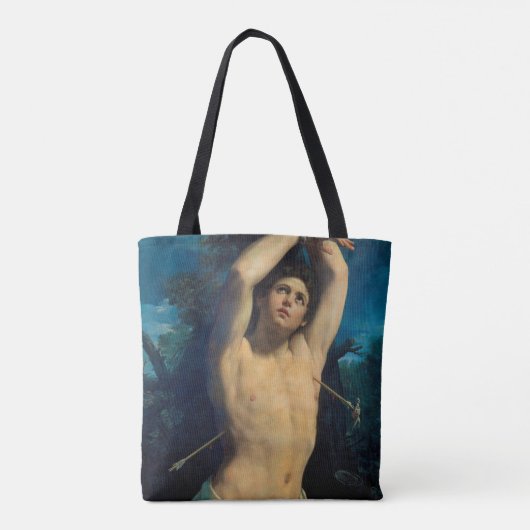 Saint Sebastian (St. Sebastian), Guido Reni Tote Bag (Achterkant)