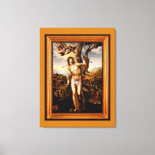 SAINT SEBASTIAN Stretted Canvas Print (Voorkant)