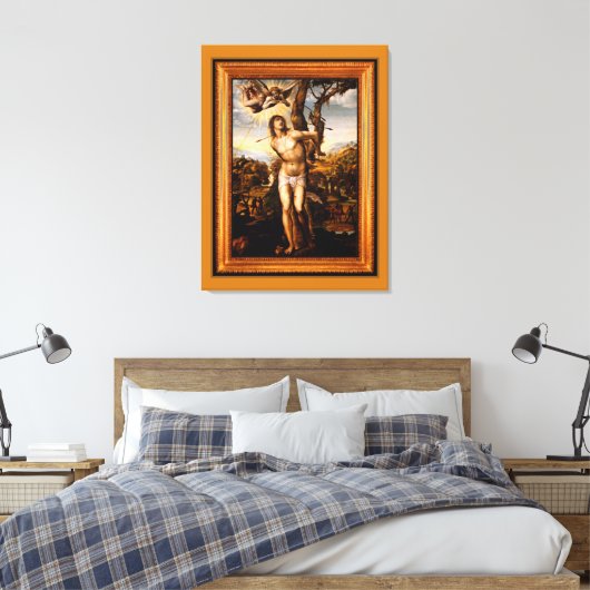 SAINT SEBASTIAN Stretted Canvas Print (Insitu (Slaapkamer))