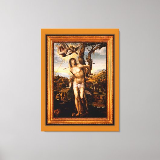 SAINT SEBASTIAN Stretted Canvas Print (Voorkant)