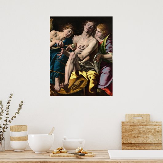 Saint Sebastian, Tanzio da Varallo Fine Art Poster (Keuken)