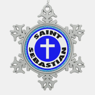 Saint Sebastian Tin Sneeuwvlok Ornament