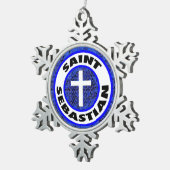 Saint Sebastian Tin Sneeuwvlok Ornament (Rechts)