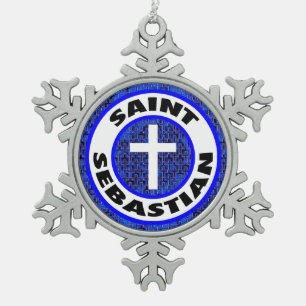 Saint Sebastian Tin Sneeuwvlok Ornament