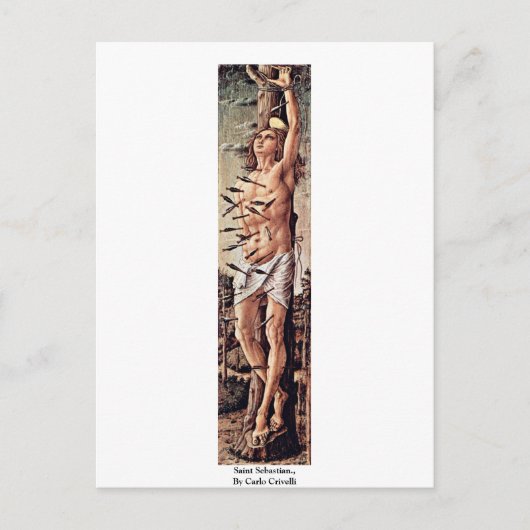 Saint Sebastian, van Carlo Crivelli Briefkaart (Voorkant)
