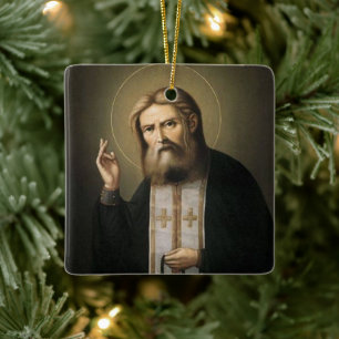 Saint Seraphim of Sarov Ceramic Ornament