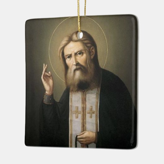 Saint Seraphim of Sarov Ceramic Ornament (Links)
