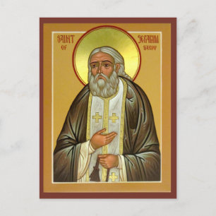 Saint Seraphim of Sarov Prayer Card Briefkaart