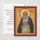 Saint Seraphim of Sarov Prayer Card Briefkaart (Voorkant / Achterkant)