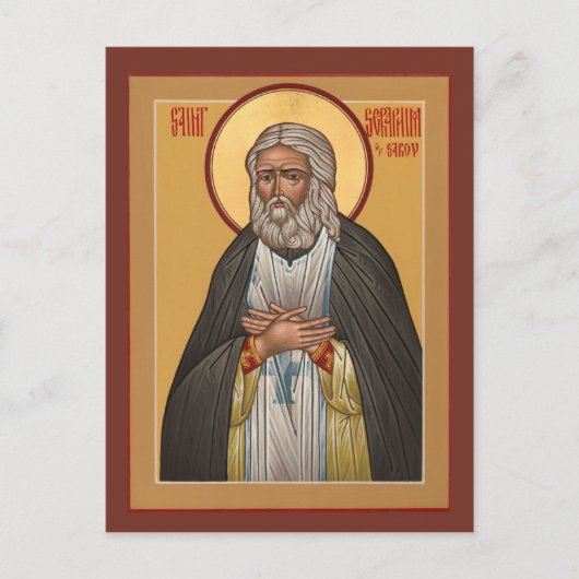 Saint Seraphim of Sarov Prayer Card Briefkaart (Voorkant)