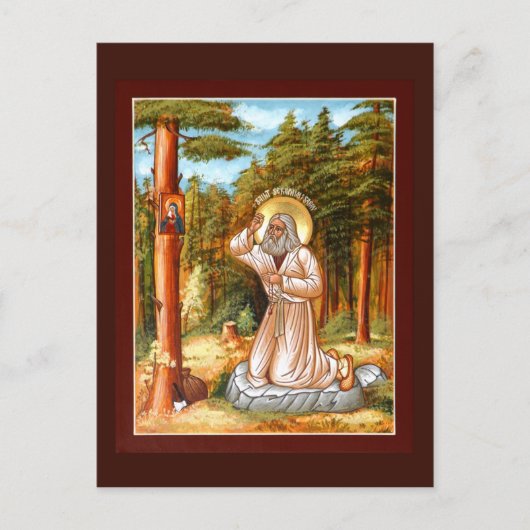 Saint Seraphim of Sarov Prayer Card Briefkaart (Voorkant)
