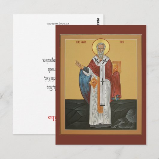 Saint Silas Prayer-kaart Briefkaart (Voorkant / Achterkant)