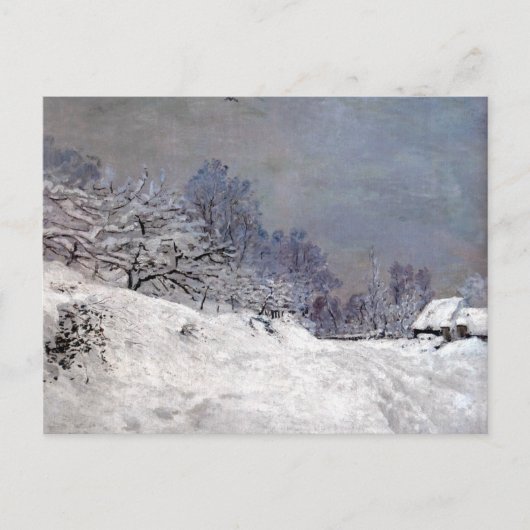 Saint-Simeon-Boerderij in de Winter-Claude Monet Briefkaart (Voorkant)
