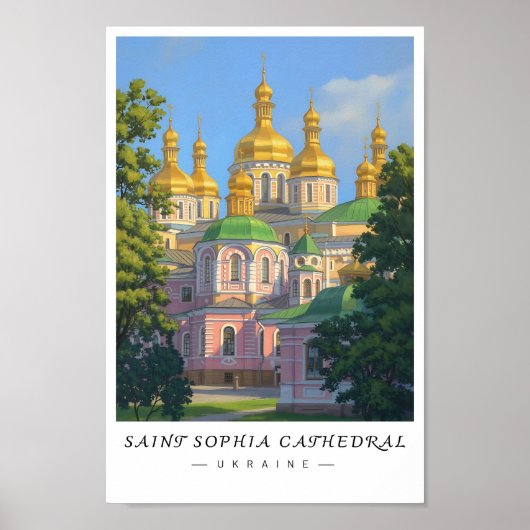 Saint Sophia Cathedral Ukraine Wall Art, Kyiv Poster (Voorkant)