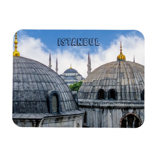 Saint Sophie Cathedral en Blue Mosque - Istanbul Magneet (Horizontaal)