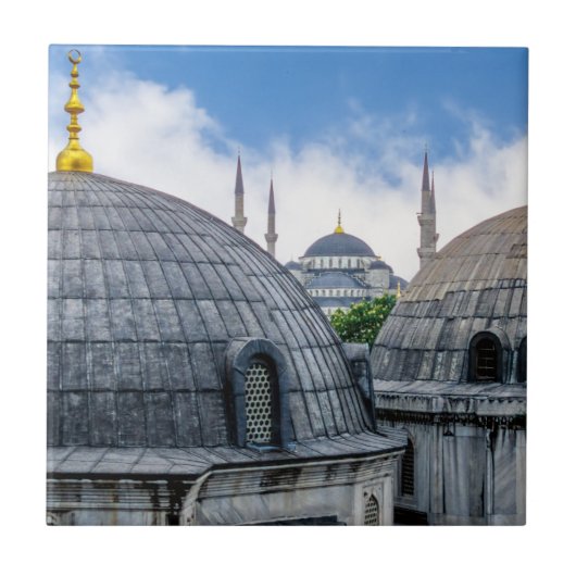 Saint Sophie Cathedral en Blue Mosque - Istanbul Tegeltje (Voorkant)