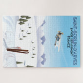Saint-Sorlin d'Arves Frankrijk ski-poster Legpuzzel (Horizontaal)