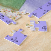 Saint St. Dymphna Jigzaag Puzzle Gift Legpuzzel (Zijkant)