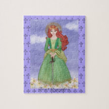 Saint St. Dymphna Jigzaag Puzzle Gift