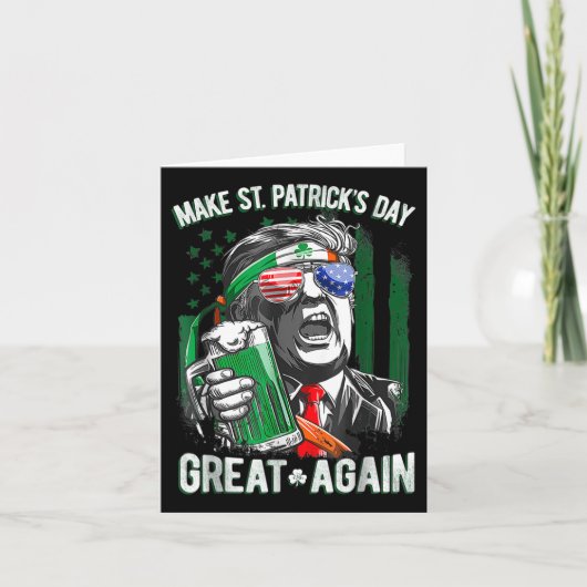 Saint St Patrick's Dag Opnieuw Geweldig Grappig Tr Kaart (Voorkant)