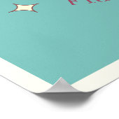 Saint St Tropez France côte d'Azur blauwgroen blau Poster (Hoek)