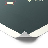 Saint St Tropez France Côte d'Azur roze blauw Poster (Hoek)