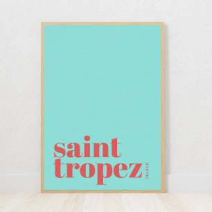 Saint St. Tropez Frankrijk modern stad Poster