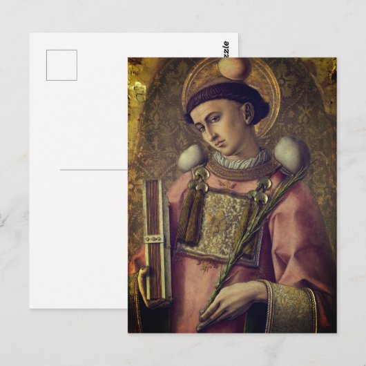 Saint Stephen (van Carlo Crivelli, 1476) Briefkaart (Voorkant / Achterkant)
