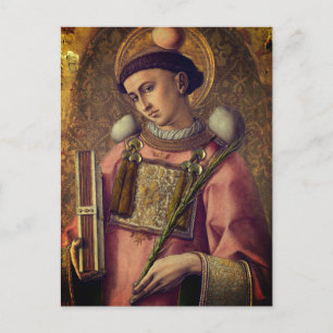 Saint Stephen (van Carlo Crivelli, 1476) Briefkaart