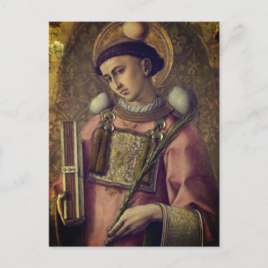 Saint Stephen (van Carlo Crivelli, 1476) Briefkaart (Voorkant)