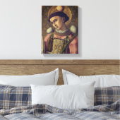Saint Stephen (van Carlo Crivelli, 1476) Canvas Afdruk (Insitu (Slaapkamer))