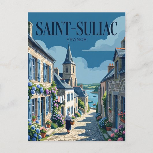 Saint-Suliac Frankrijk Briefkaart (Voorkant)