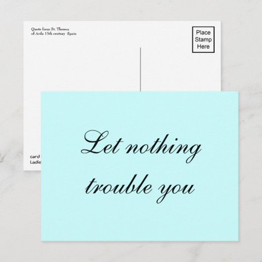 Saint Teresa Quote Briefkaart (Voorkant / Achterkant)