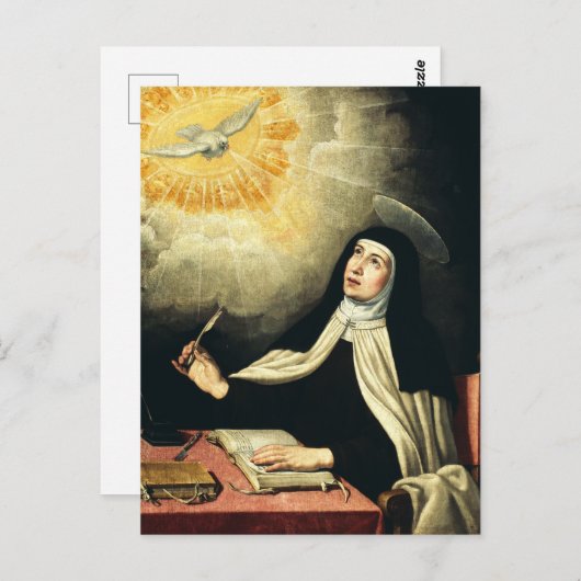 Saint Teresa van Avila Briefkaart (Voorkant / Achterkant)
