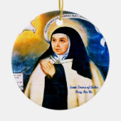 Saint Teresa van Avila Keramisch Ornament (Voorkant)